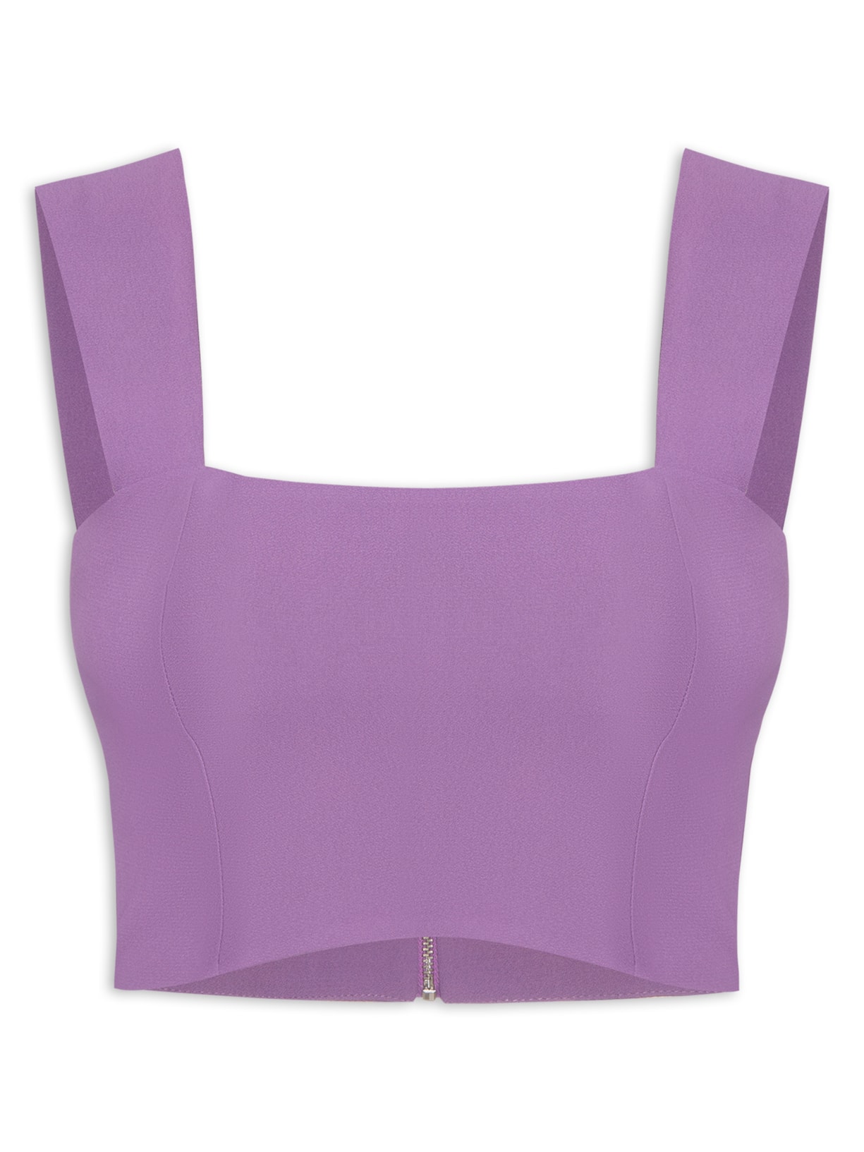 Blusa Feminina Cropped Com Alças - Lilás