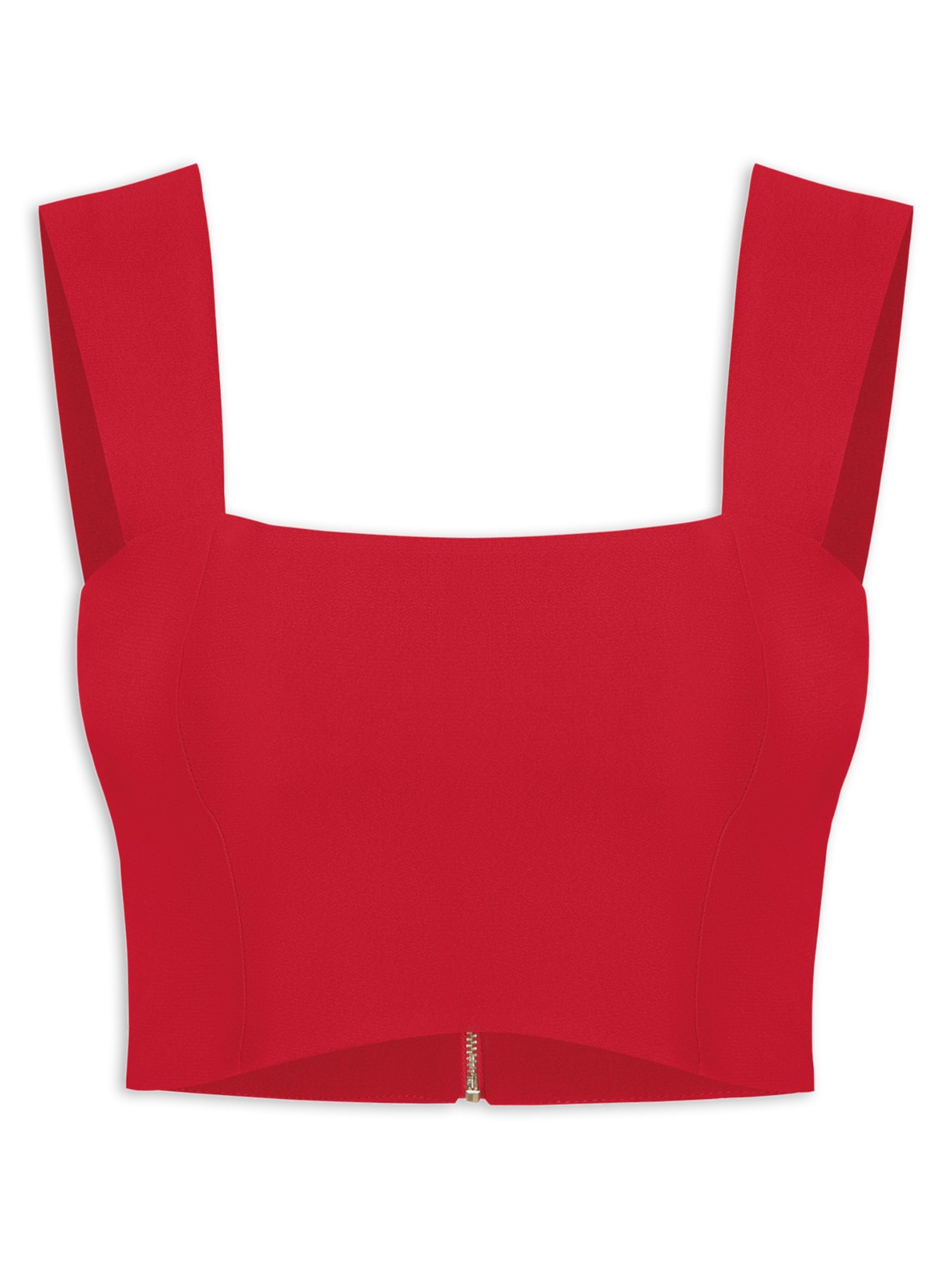 Blusa Feminina Cropped Com Alças - Vermelho