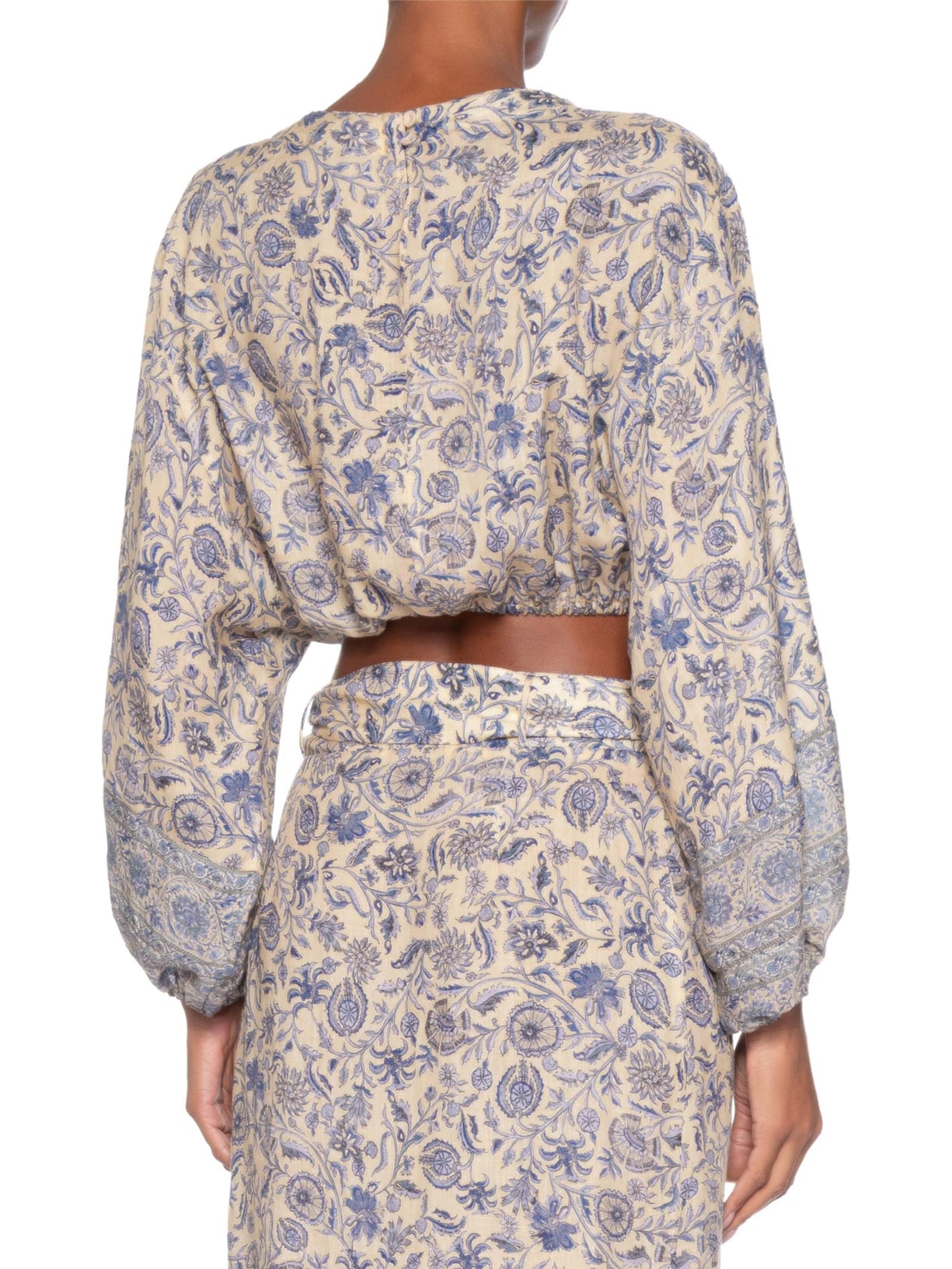 Blusa Feminina Cropped Estampa Céu Azul Maria Filó
