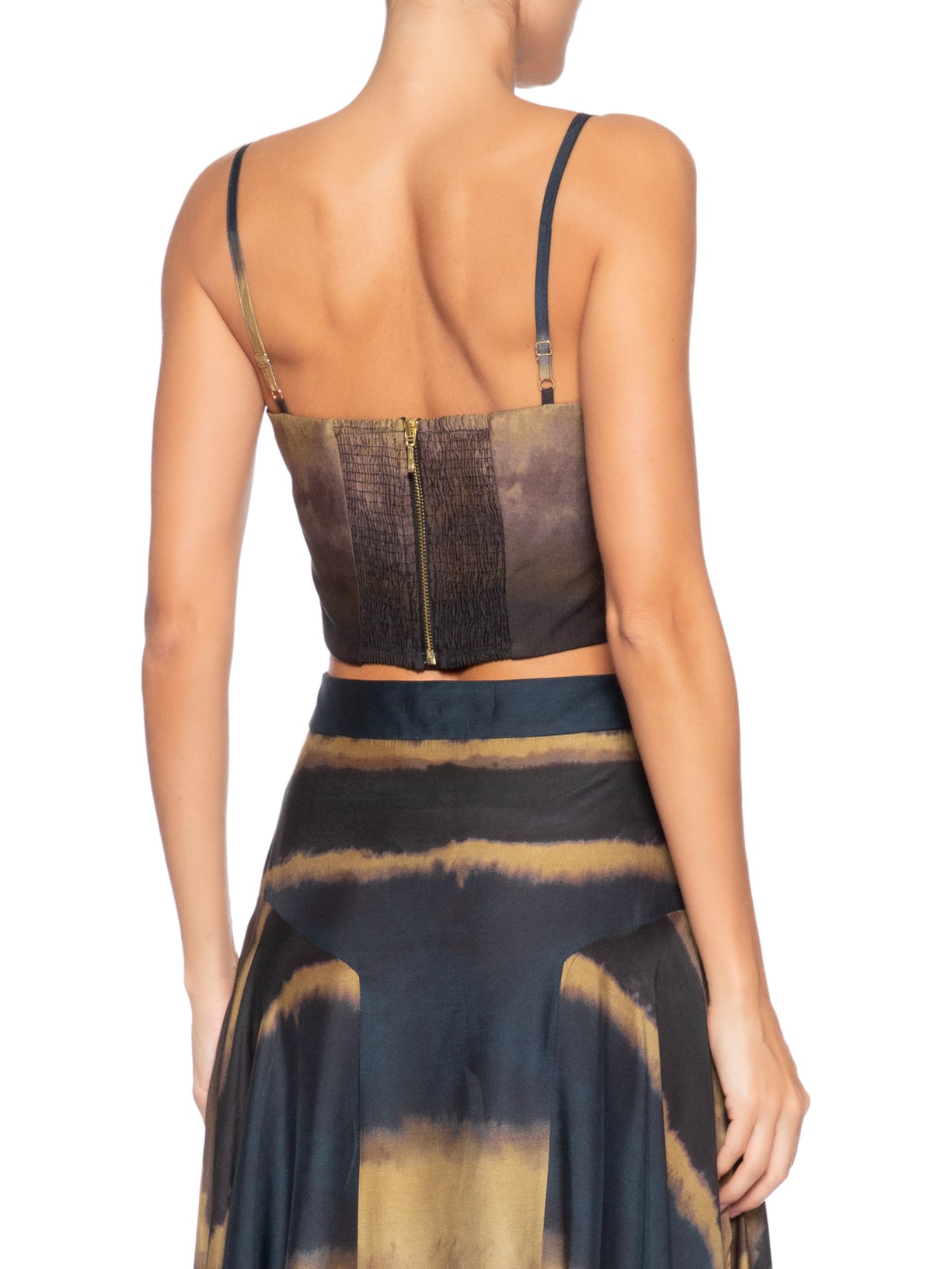 Blusa Feminina Cropped Estampado Marrom Cia Marítima