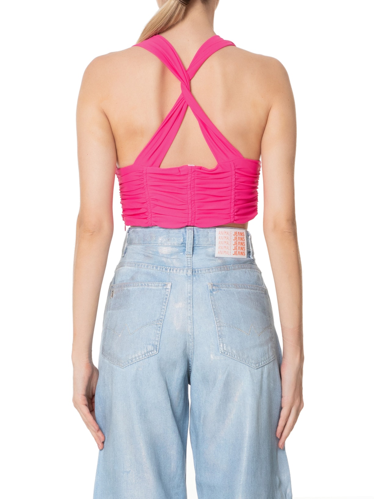 Blusa Feminina Cropped Franzida Rosa Market 33