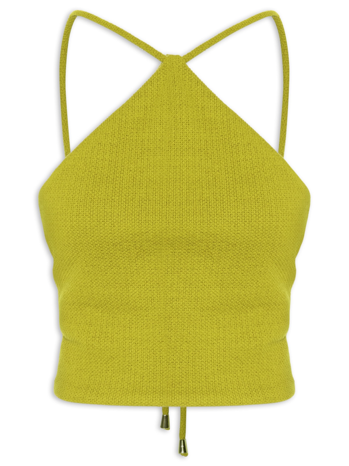 Blusa Feminina Cropped Frente única - Verde