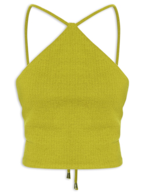 Blusa Feminina Cropped Frente Única - Verde