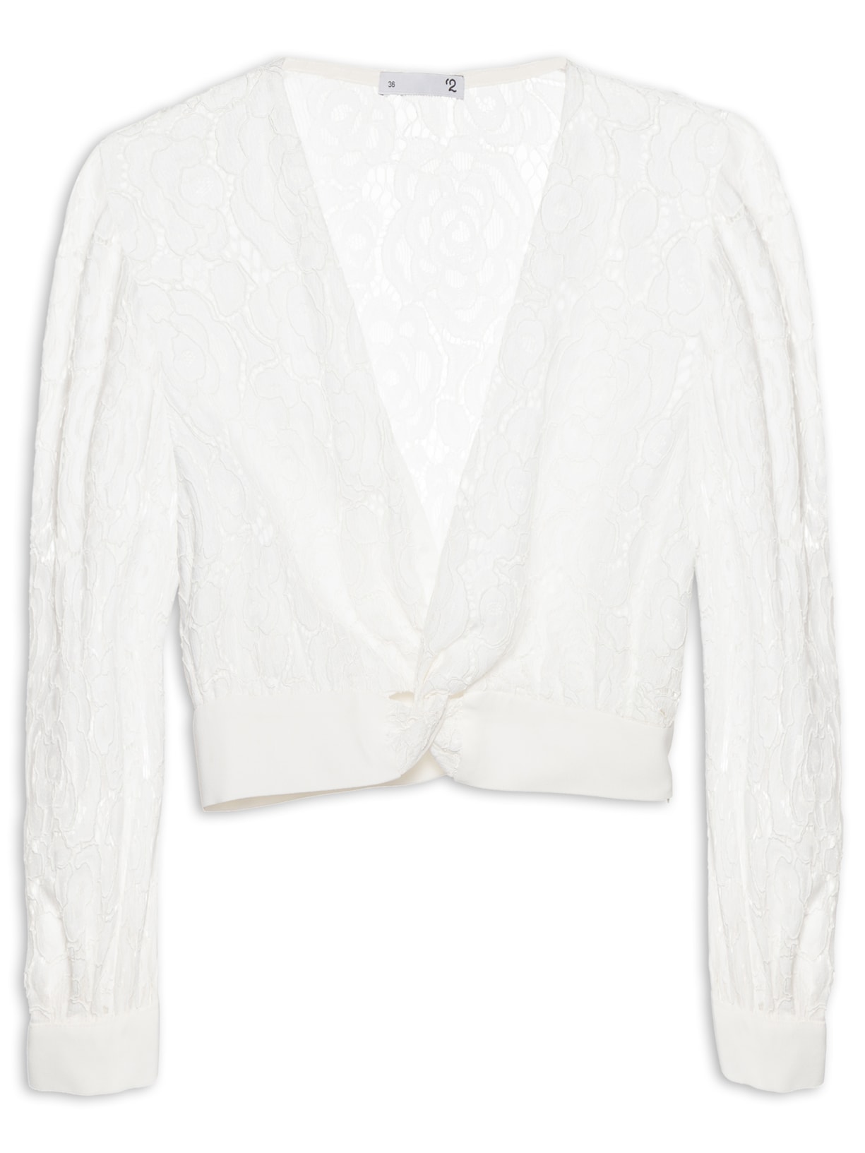 Blusa Feminina Cropped Manga Curta - Branco