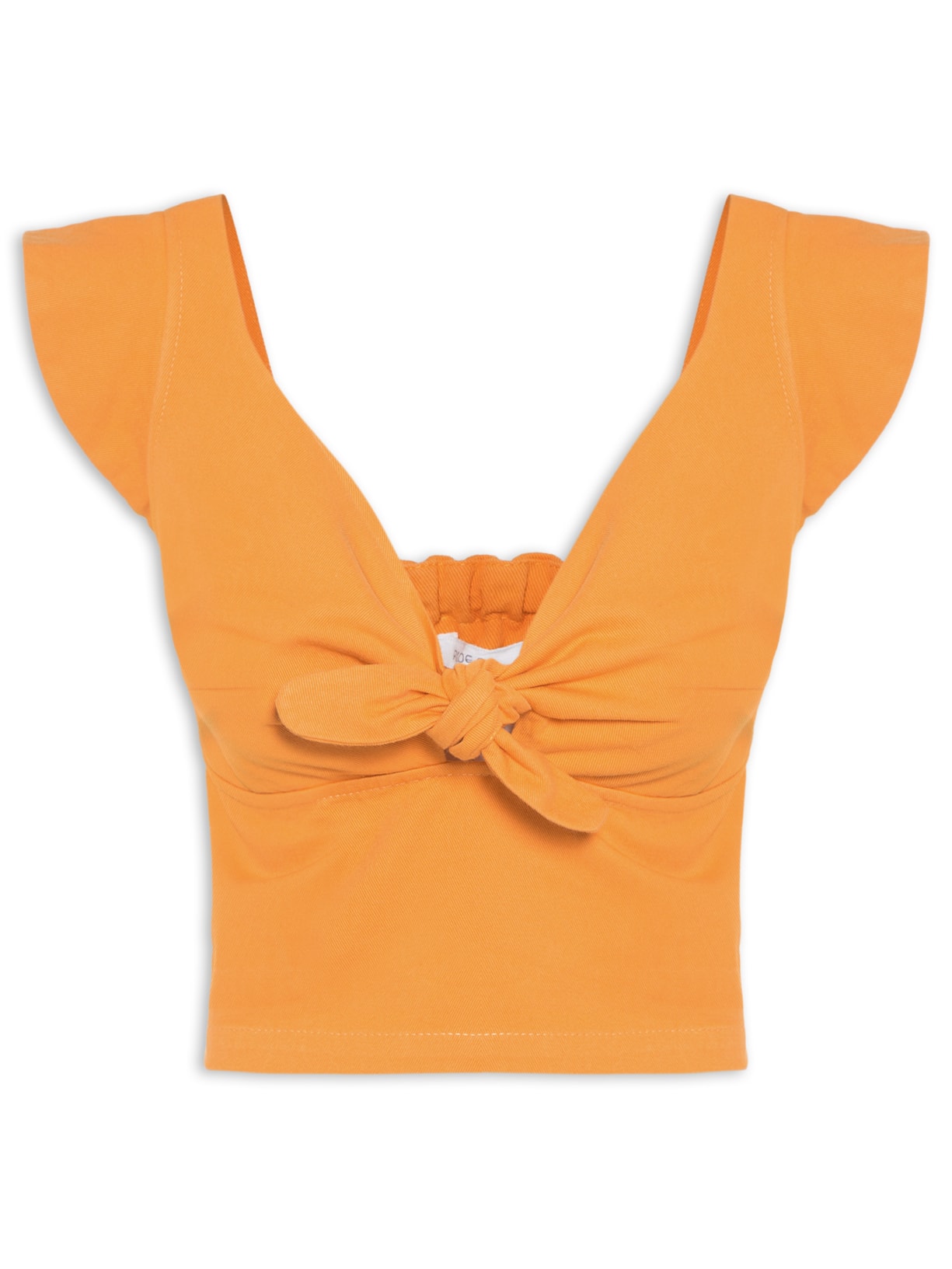 Blusa Feminina Cropped Mari Amarelo Pade D