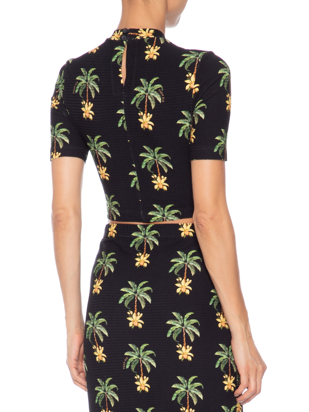 Blusa Feminina Cropped Paraíso Do Sol E Preto Farm