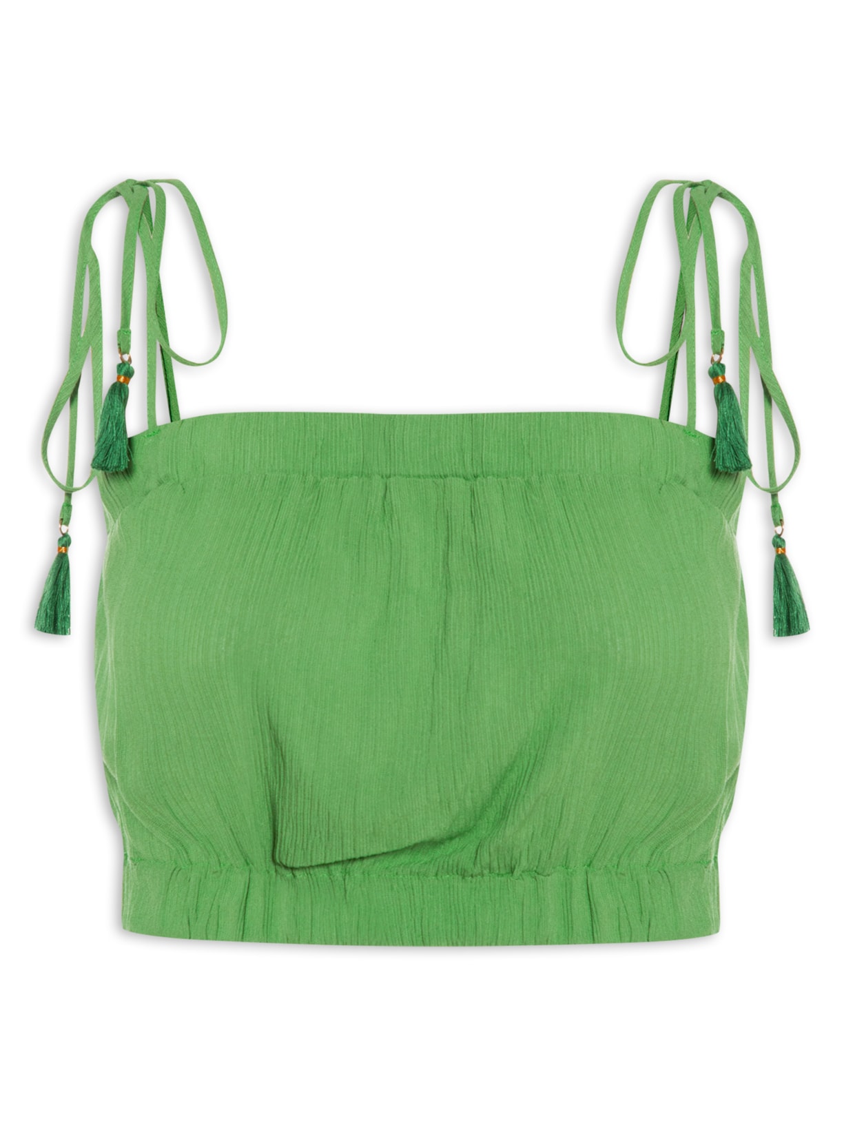 Blusa Feminina Cropped Ponteiras - Verde