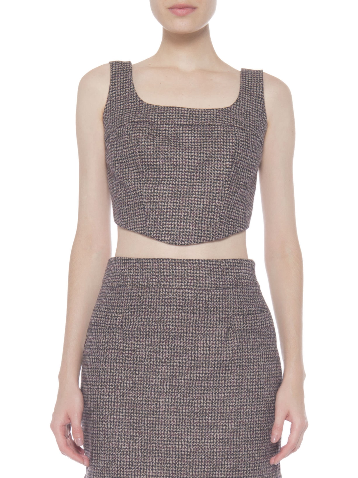 Blusa Feminina Cropped Recortes Azul '2Essential