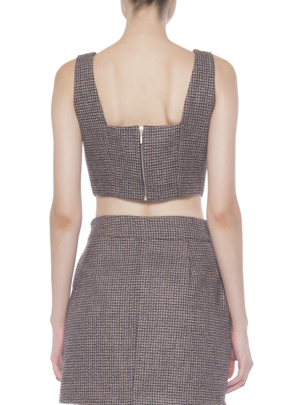 Blusa Feminina Cropped Recortes Azul '2Essential