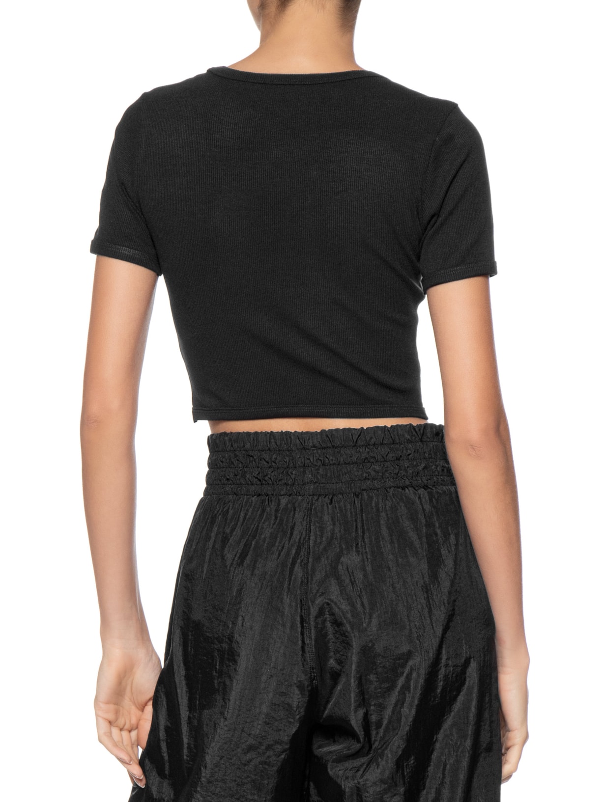 Blusa Feminina Cropped Rib Preto Fila