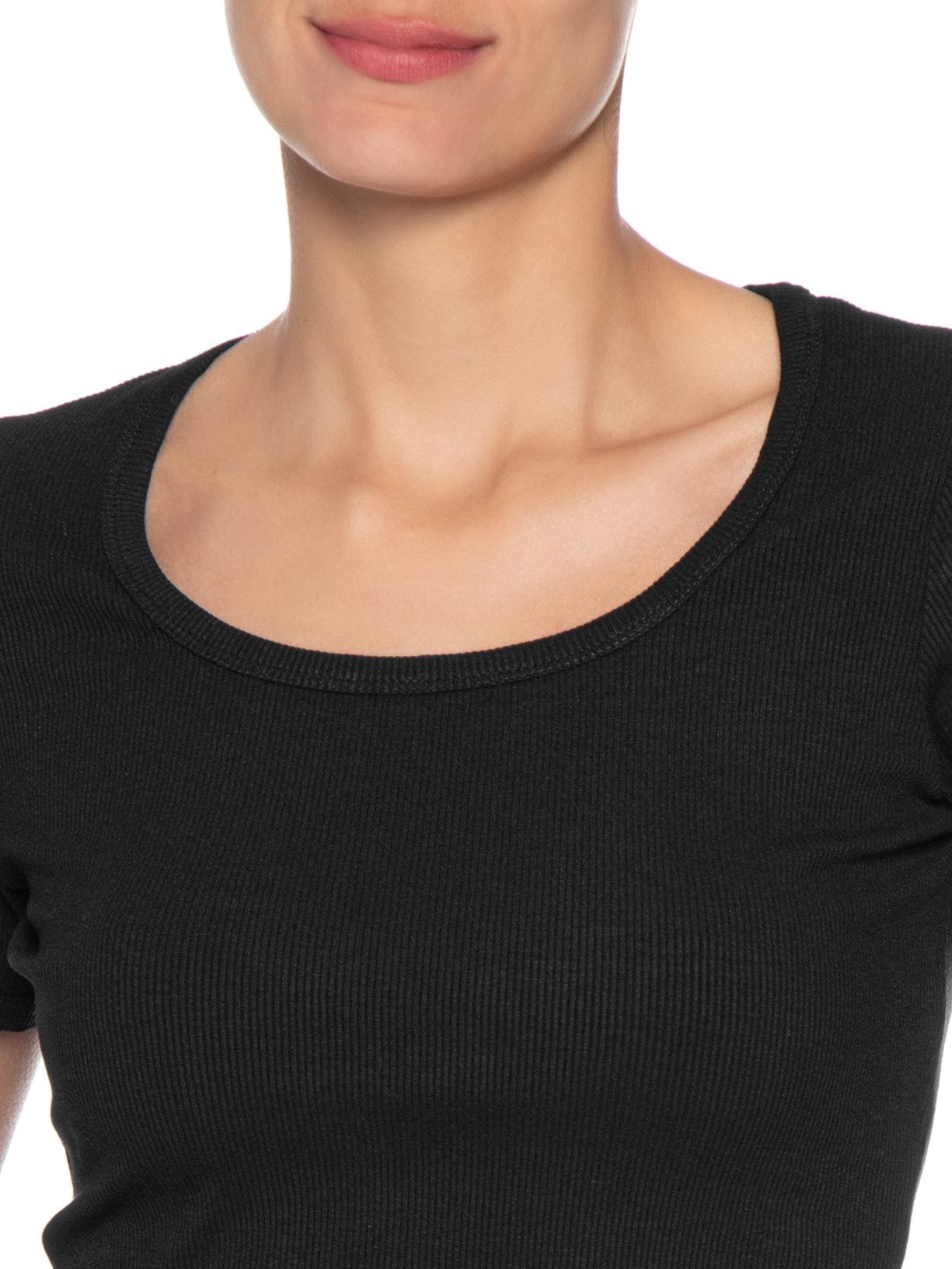 Blusa Feminina Cropped Rib Preto Fila