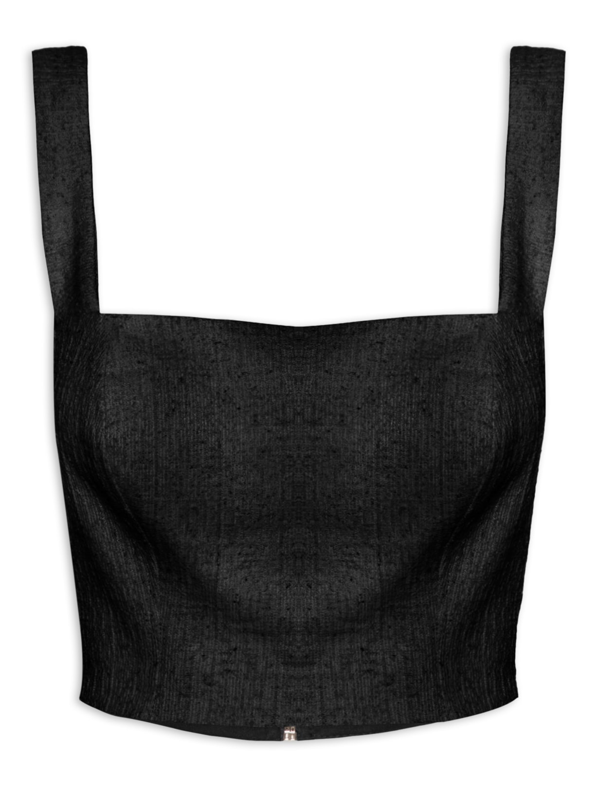 Blusa Feminina Cropped Sem Manga - Preto