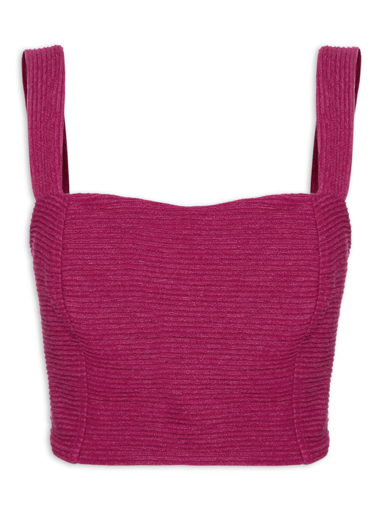 Blusa Feminina Cropped Sem Manga - Roxo