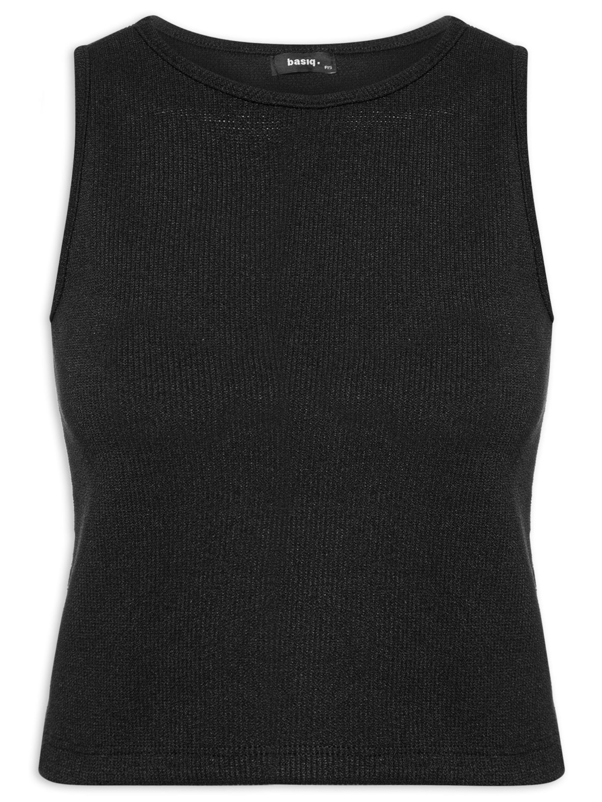 Blusa Feminina Cropped Texturizado - Preto