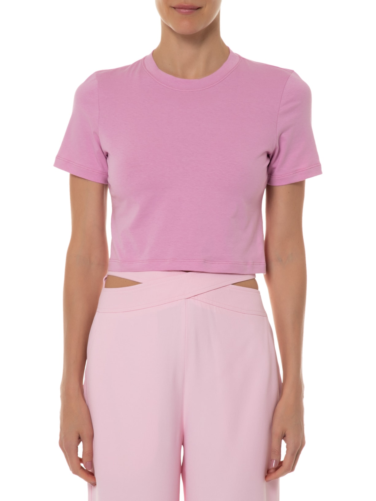 Blusa Feminina Cropped Todo Dia Cropped Rosa Camys