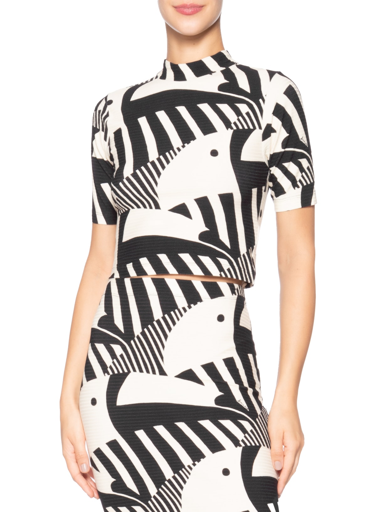 Blusa Feminina Cropped Tuca Legal Preto Farm