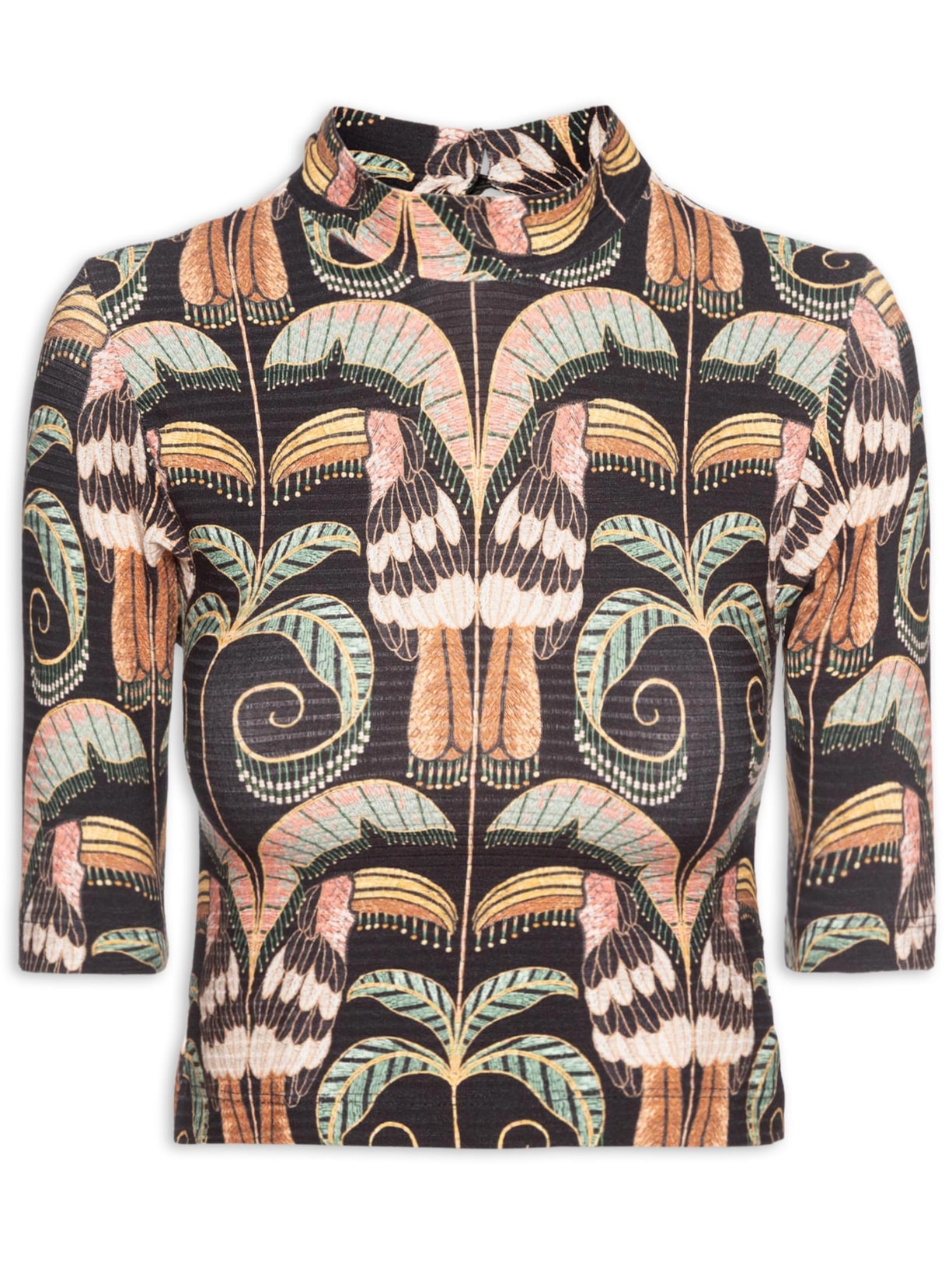 Blusa Feminina Cropped Tucano Real Preto Farm