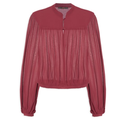 Blusa Feminina Cropped - Vermelho