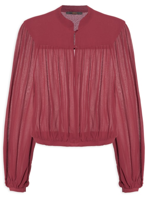 Blusa Feminina Cropped - Vermelho