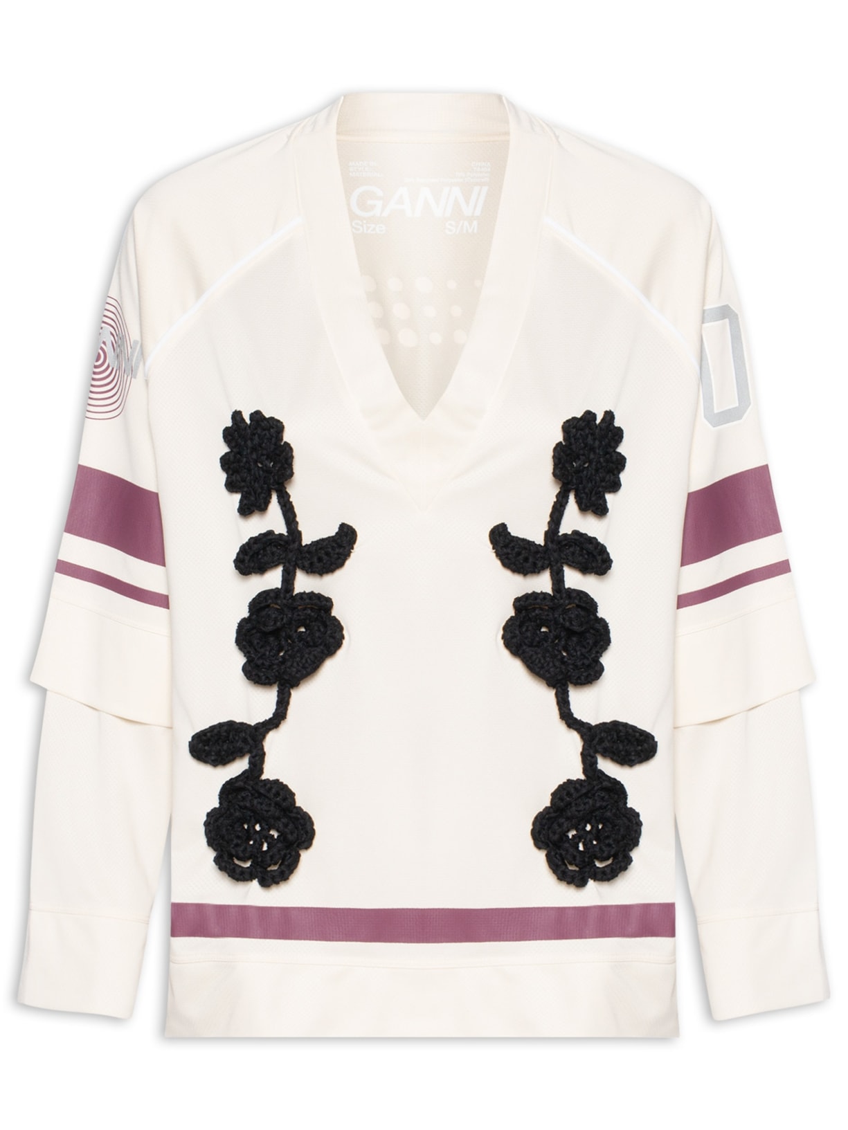 Blusa Feminina Cycora Jersey Oversized Long Sleeve - Off White