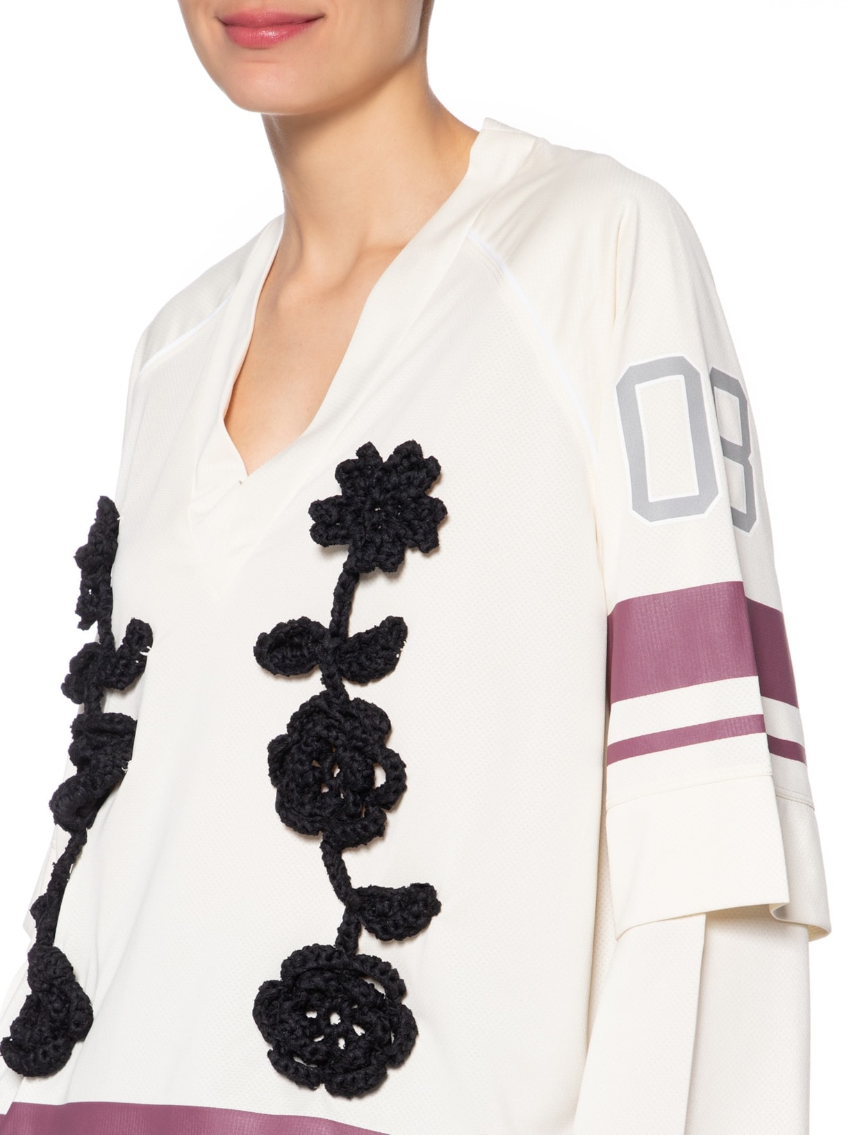 Blusa Feminina Cycora Jersey Oversized Long Sleeve Off White Ganni