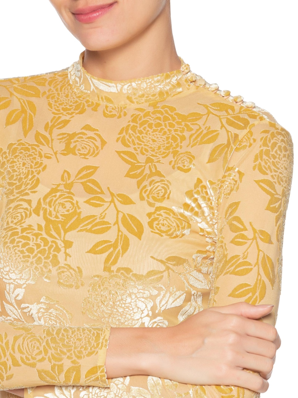 Blusa Feminina Dafne Amarelo Carol Bassi