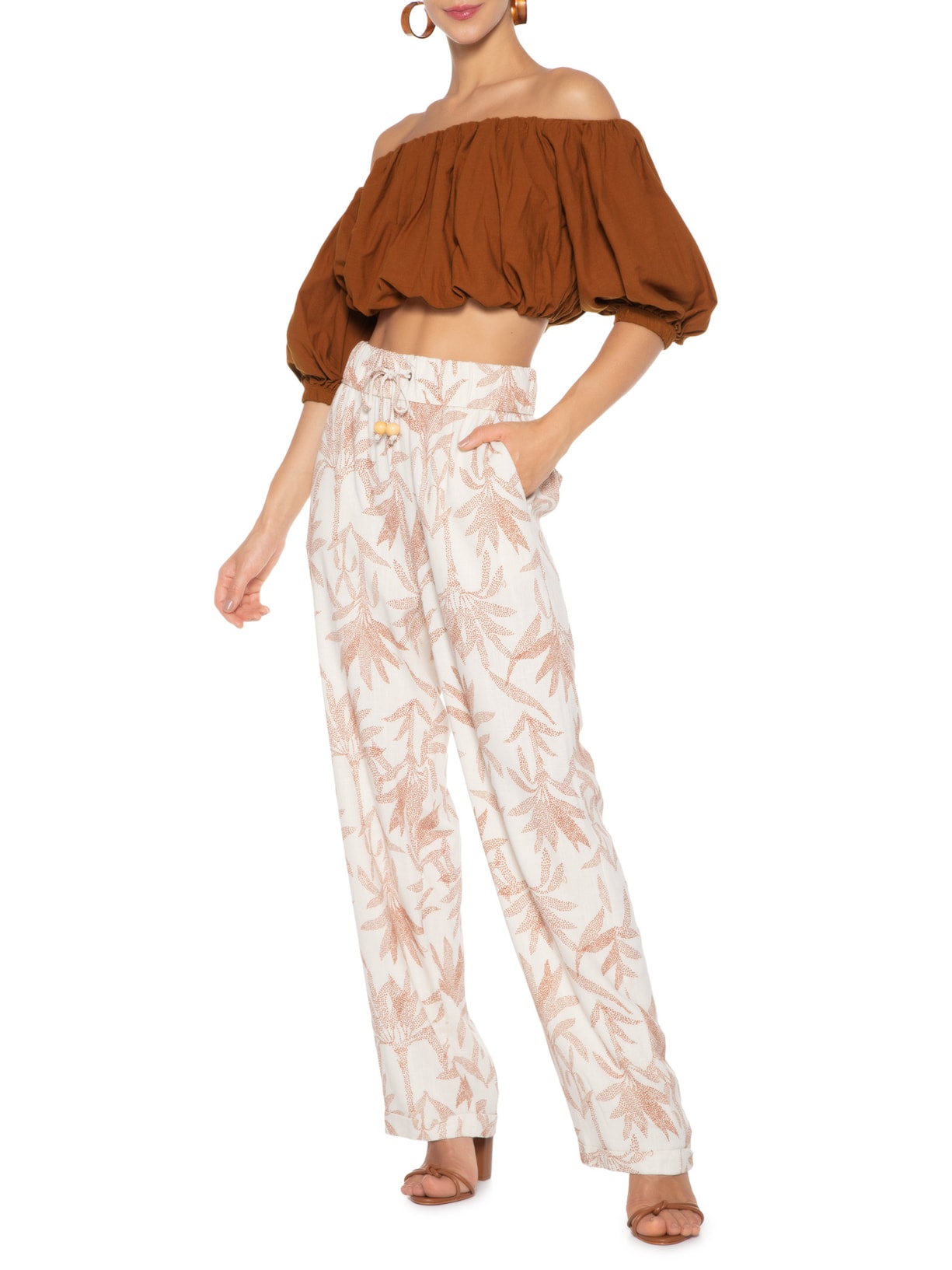 Blusa Feminina Daia Marrom Oasis