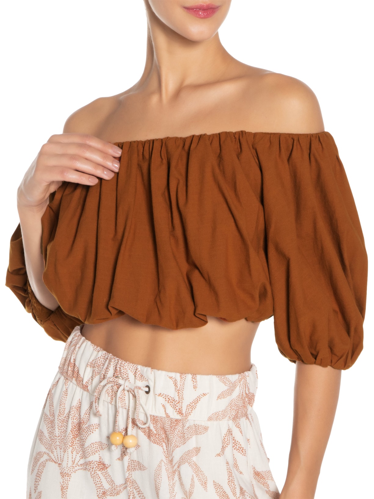 Blusa Feminina Daia Marrom Oasis