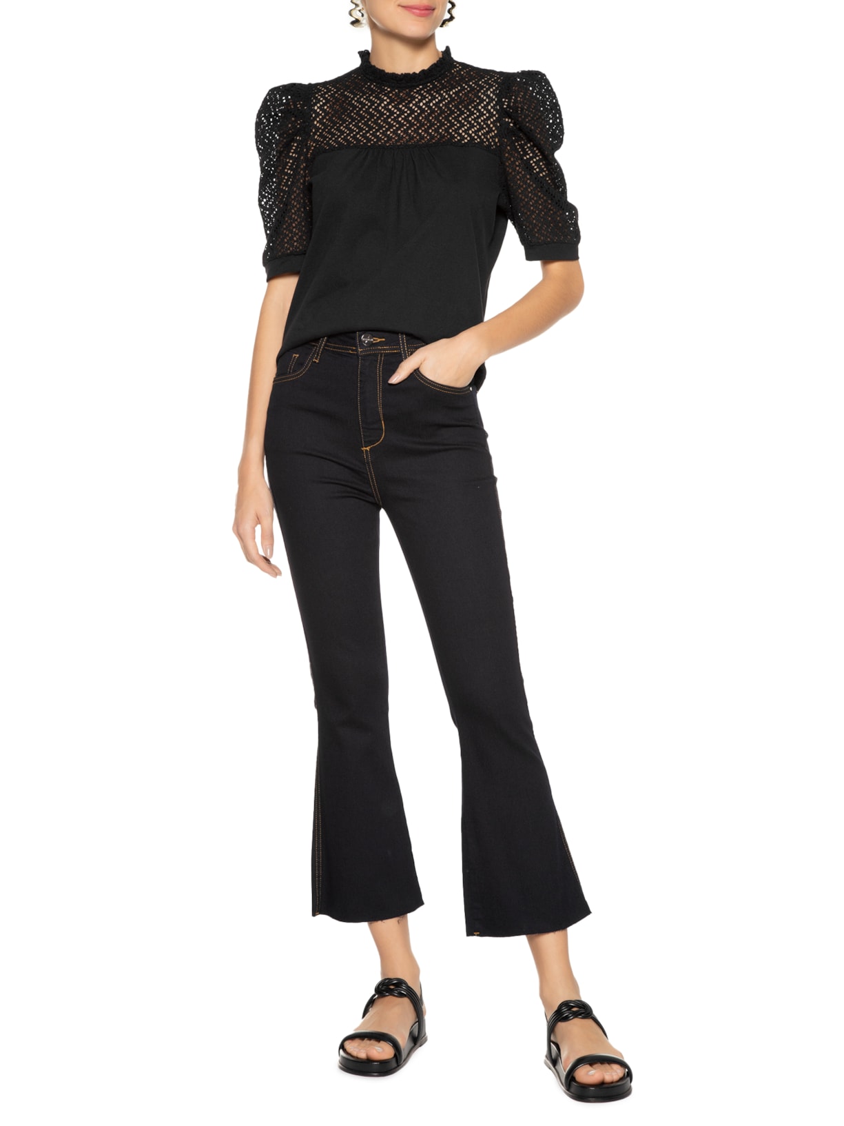 Blusa Feminina Damara Preto Le Lis