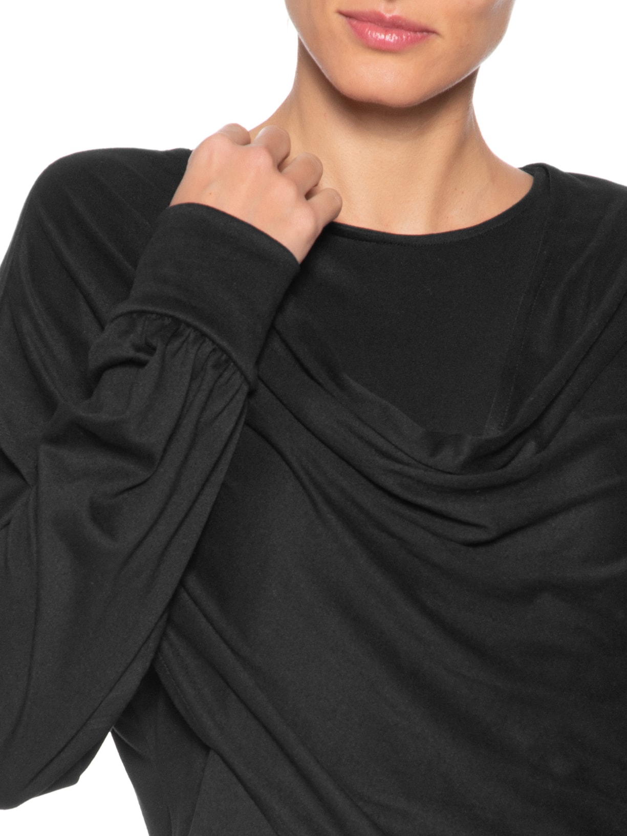 Blusa Feminina Dara Manga Longa Preto Le Lis