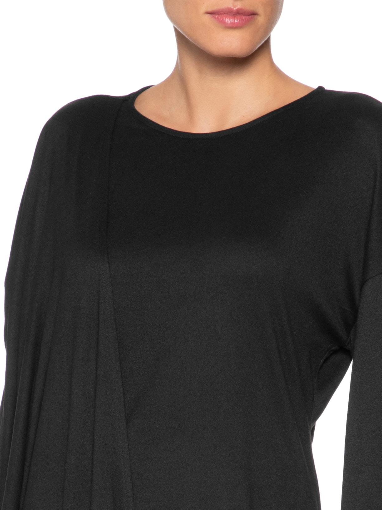 Blusa Feminina Dara Manga Longa Preto Le Lis