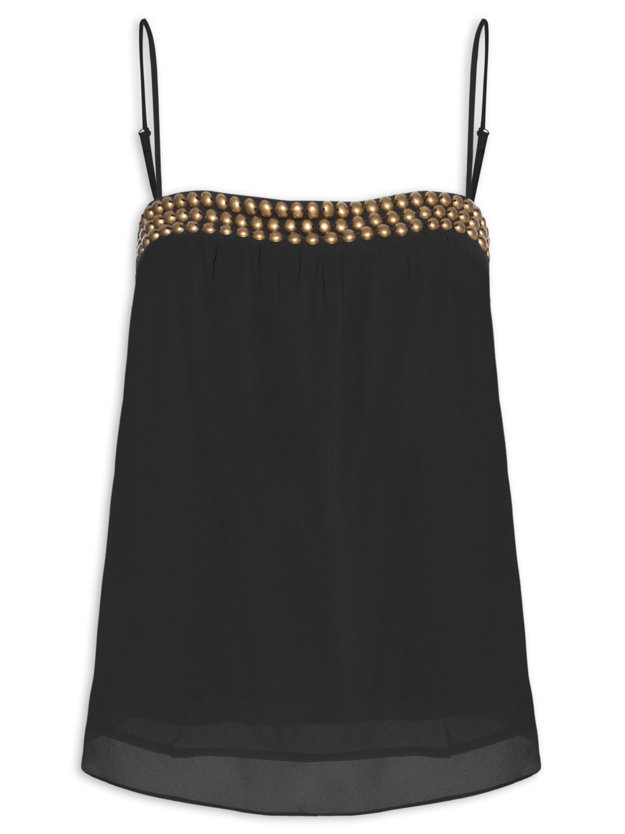 Blusa Feminina De Alça GGT Metais - Preto