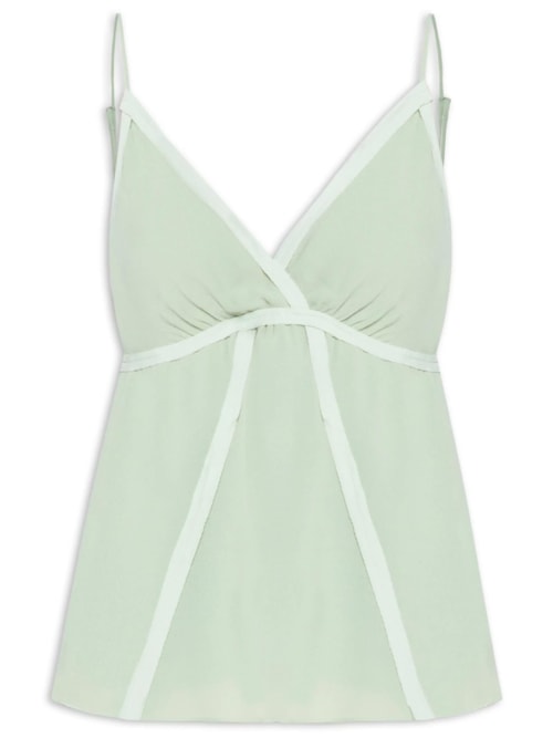 Blusa Feminina De Alça GGT Tiras Crepe - Verde
