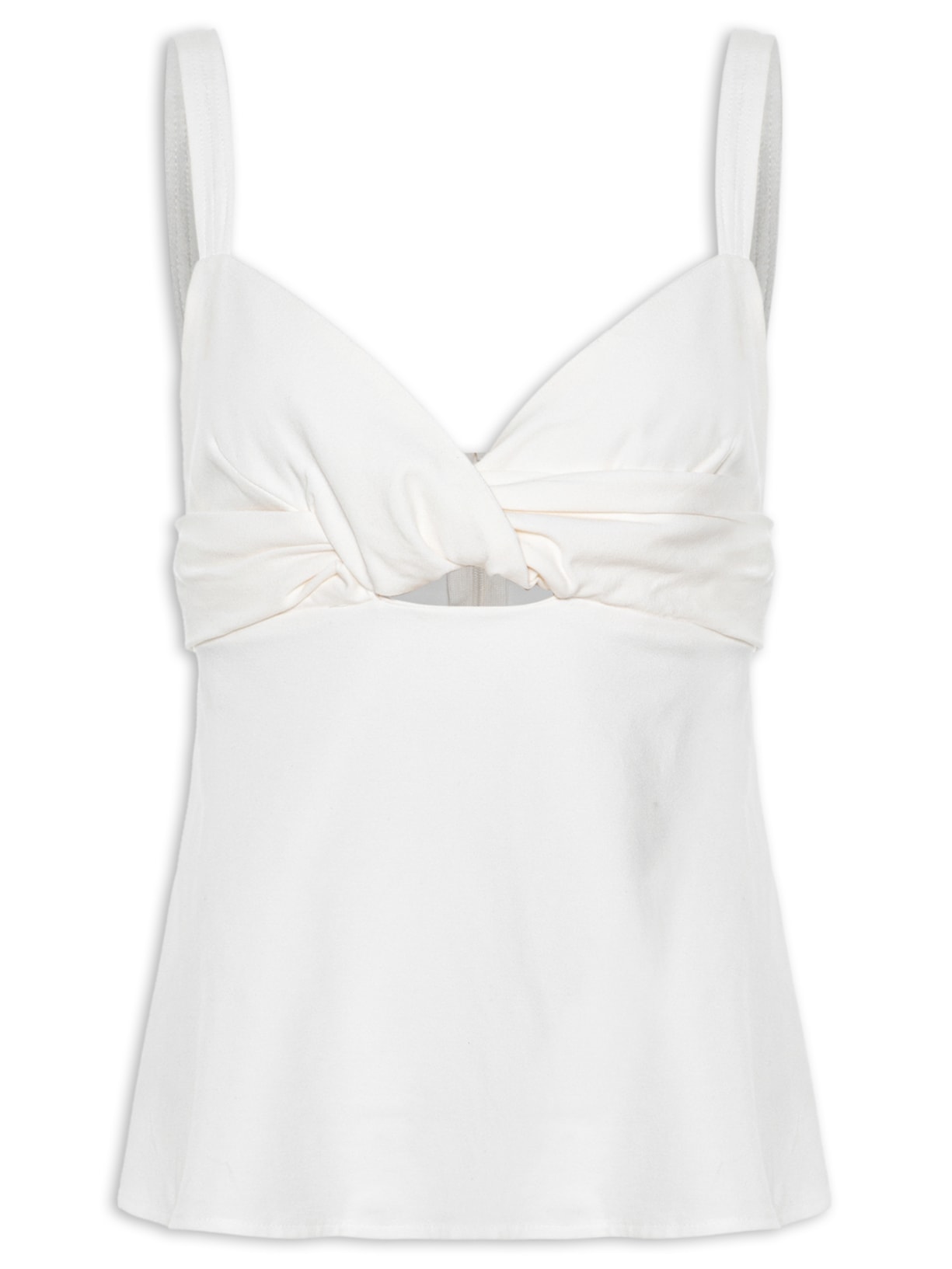 Blusa Feminina De Alcinha Busto Dobradura - Branco