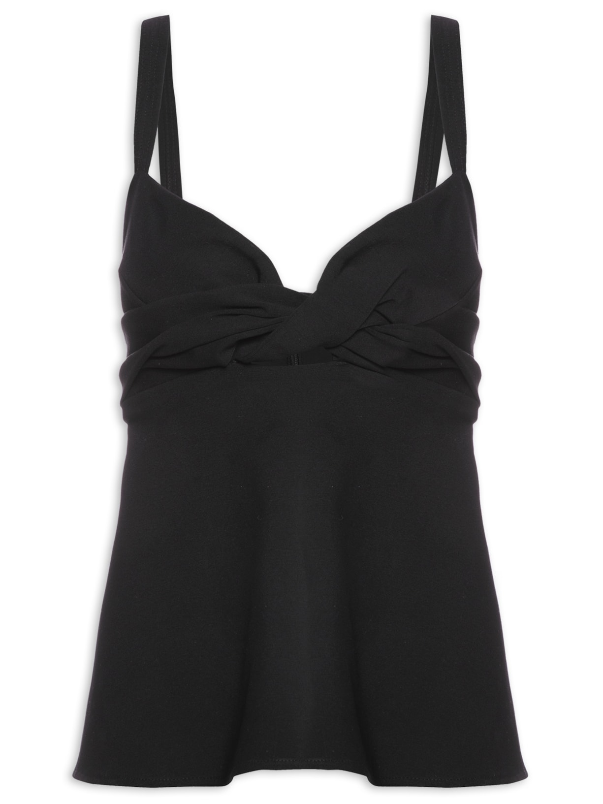 Blusa Feminina De Alcinha Busto Dobradura - Preto