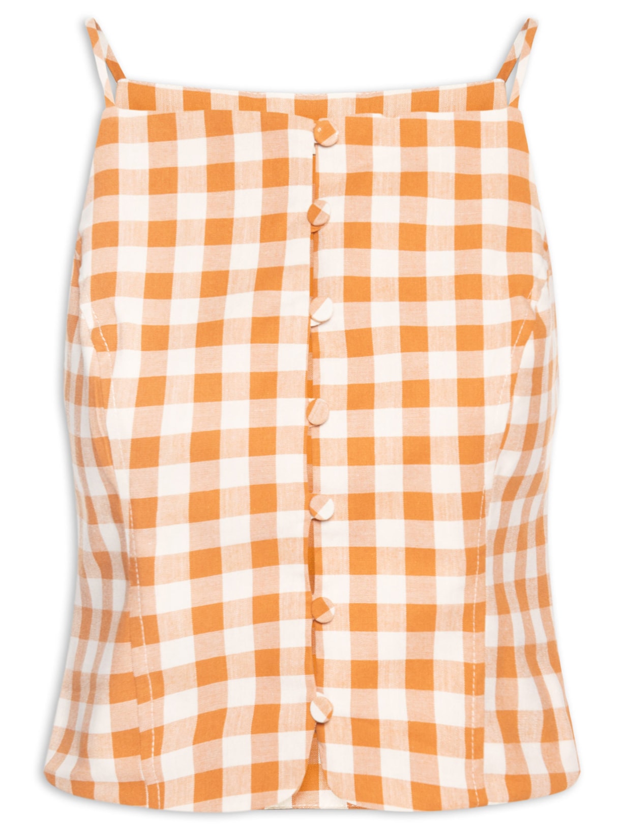 Blusa Feminina De Algodão Xadrez Bege Dress To