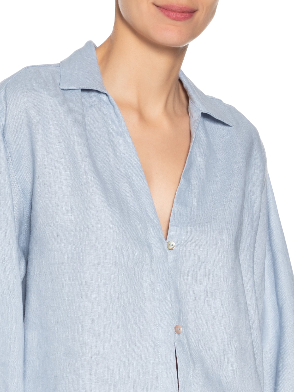 Blusa Feminina de Linho Azul Animale