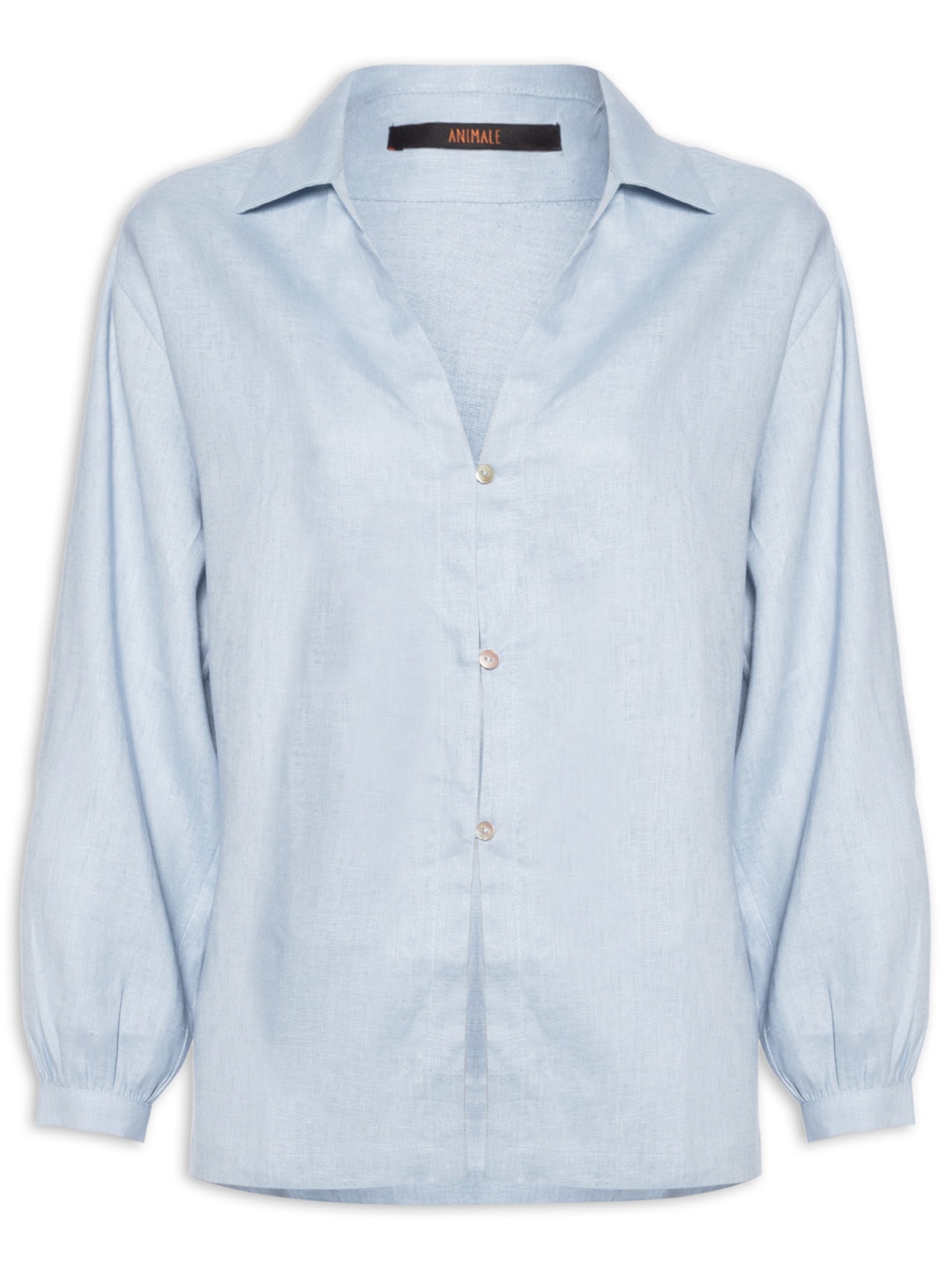 Blusa Feminina de Linho Azul Animale