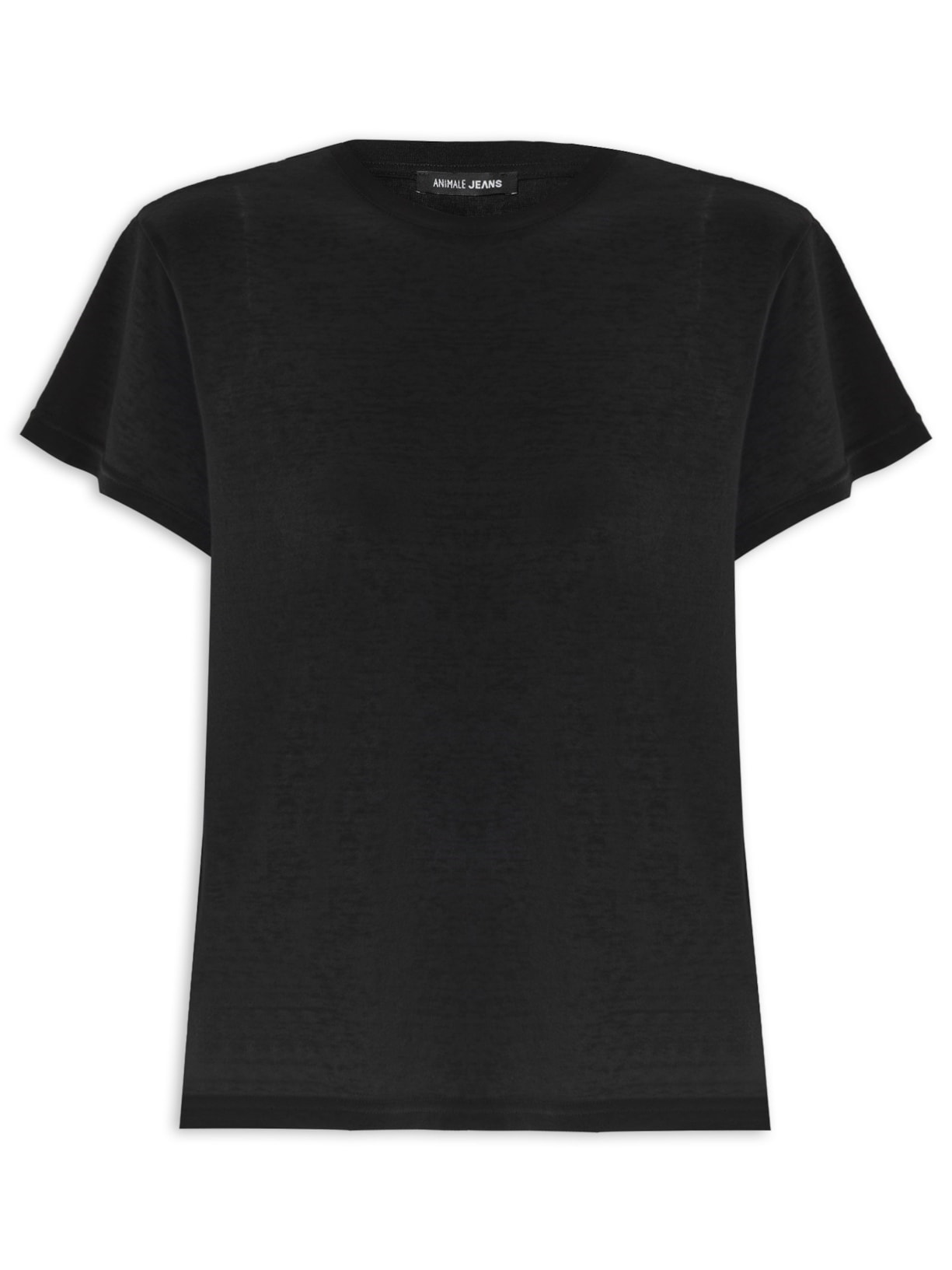 Blusa Feminina De Malha Básica Decote Redondo - Preto