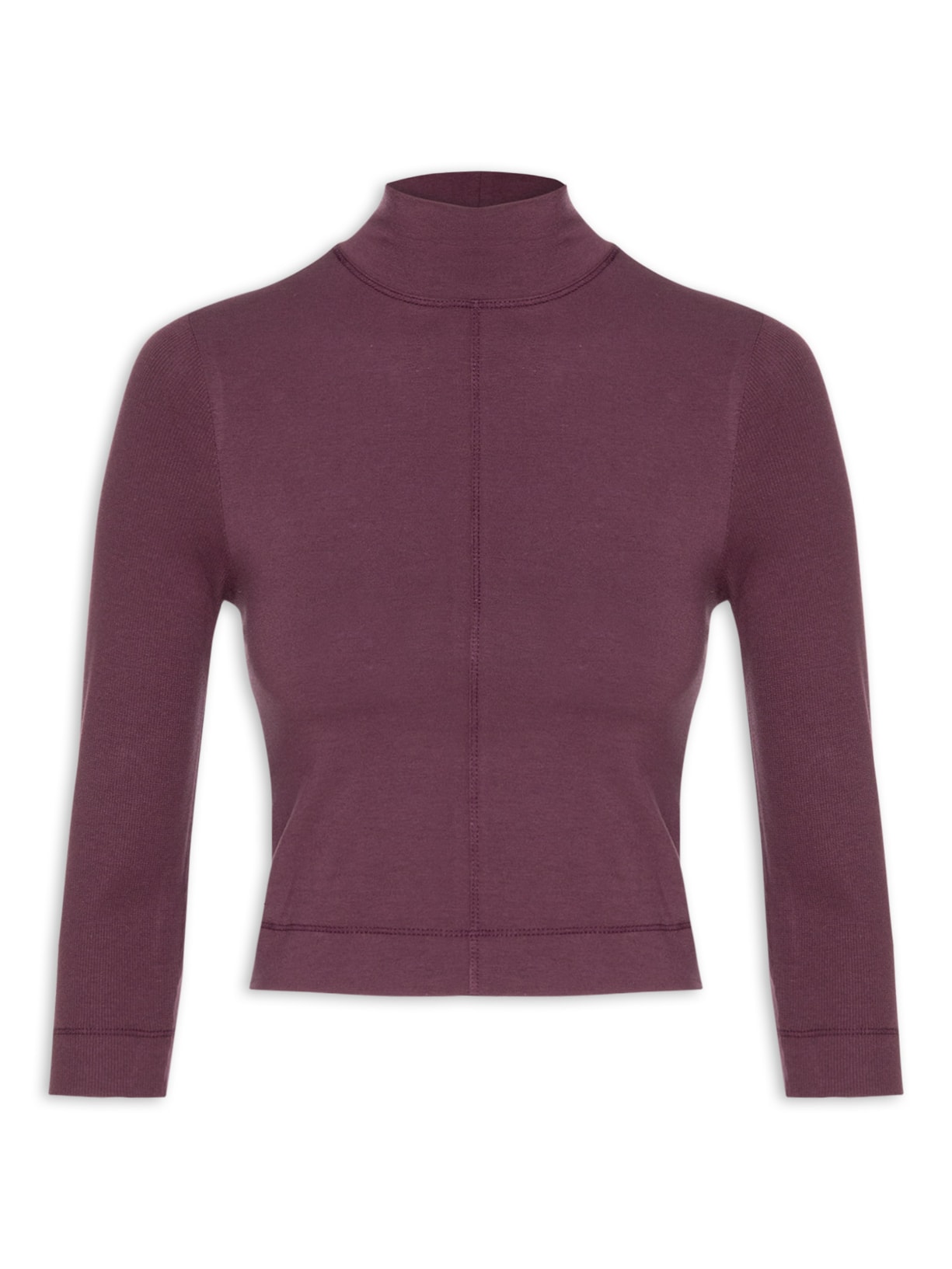 Blusa Feminina De Malha Cropped - Roxo