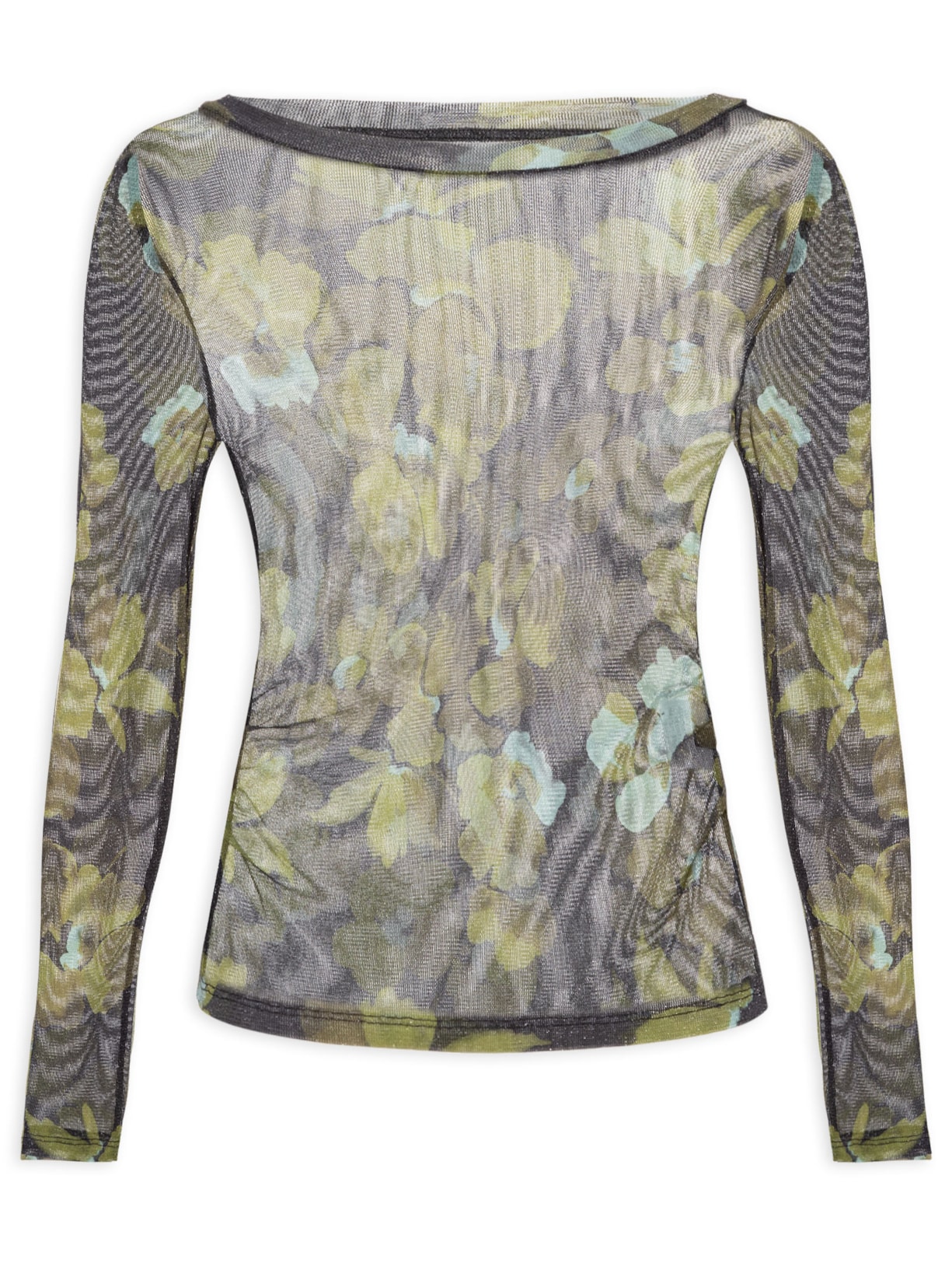 Blusa Feminina de Malha Estampa Floral Miller - Preto