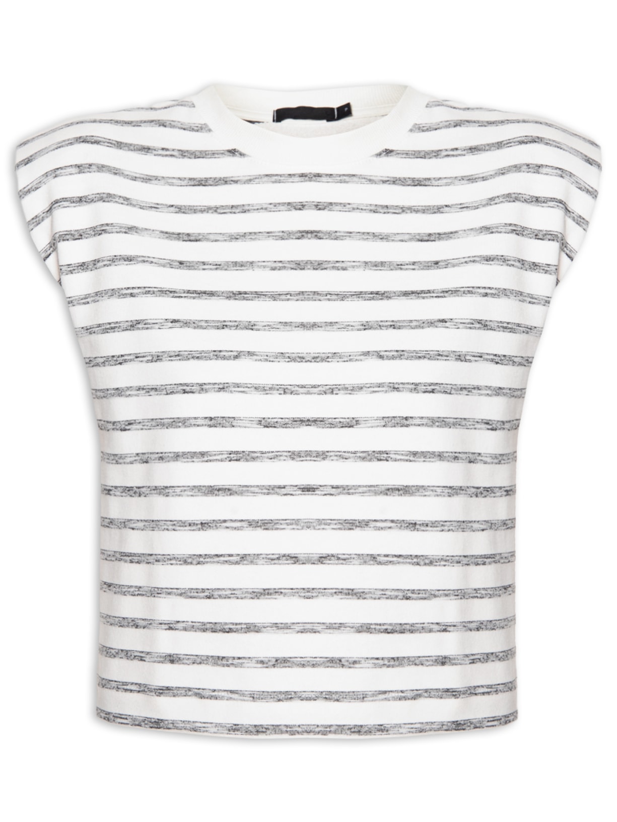 Blusa Feminina De Malhas Listras - Cinza