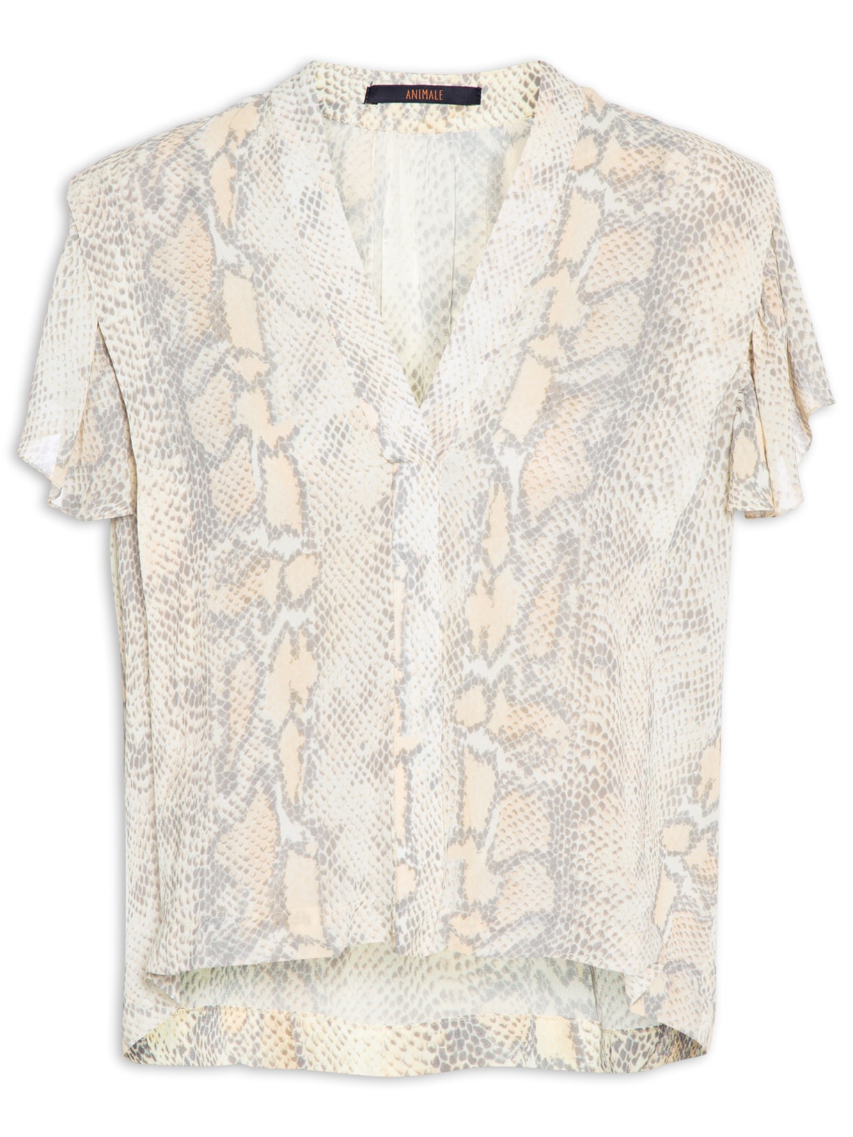 Blusa Feminina De Manga Curta Cobra Vento - Animal Print