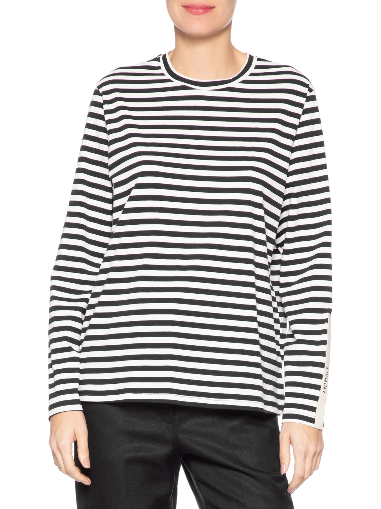 Blusa Feminina de Manga Fio Tinto Preto Animale