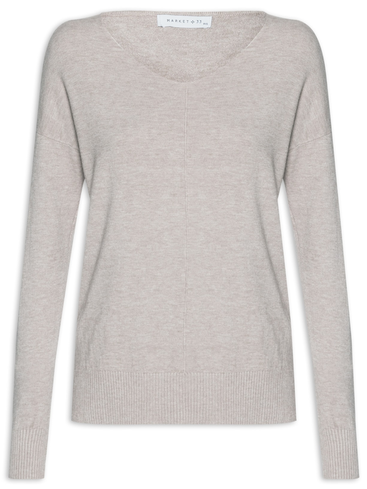 Blusa Feminina de Manga Longa em Tricot - Bege