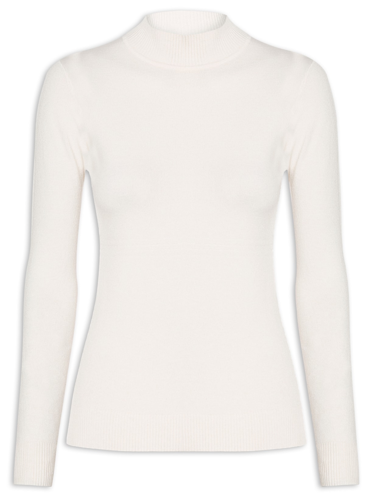 Blusa Feminina De Manga Longa Em Tricot - Off White