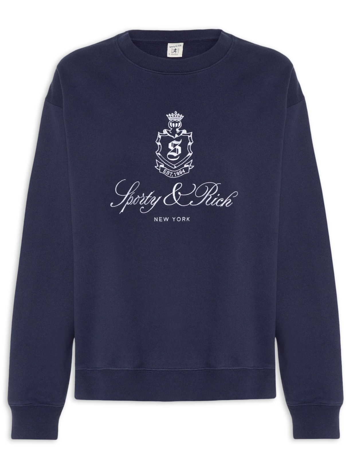 Blusa Feminina De Moletom Vendome Embroidered Crewneck Azul Sporty & Rich