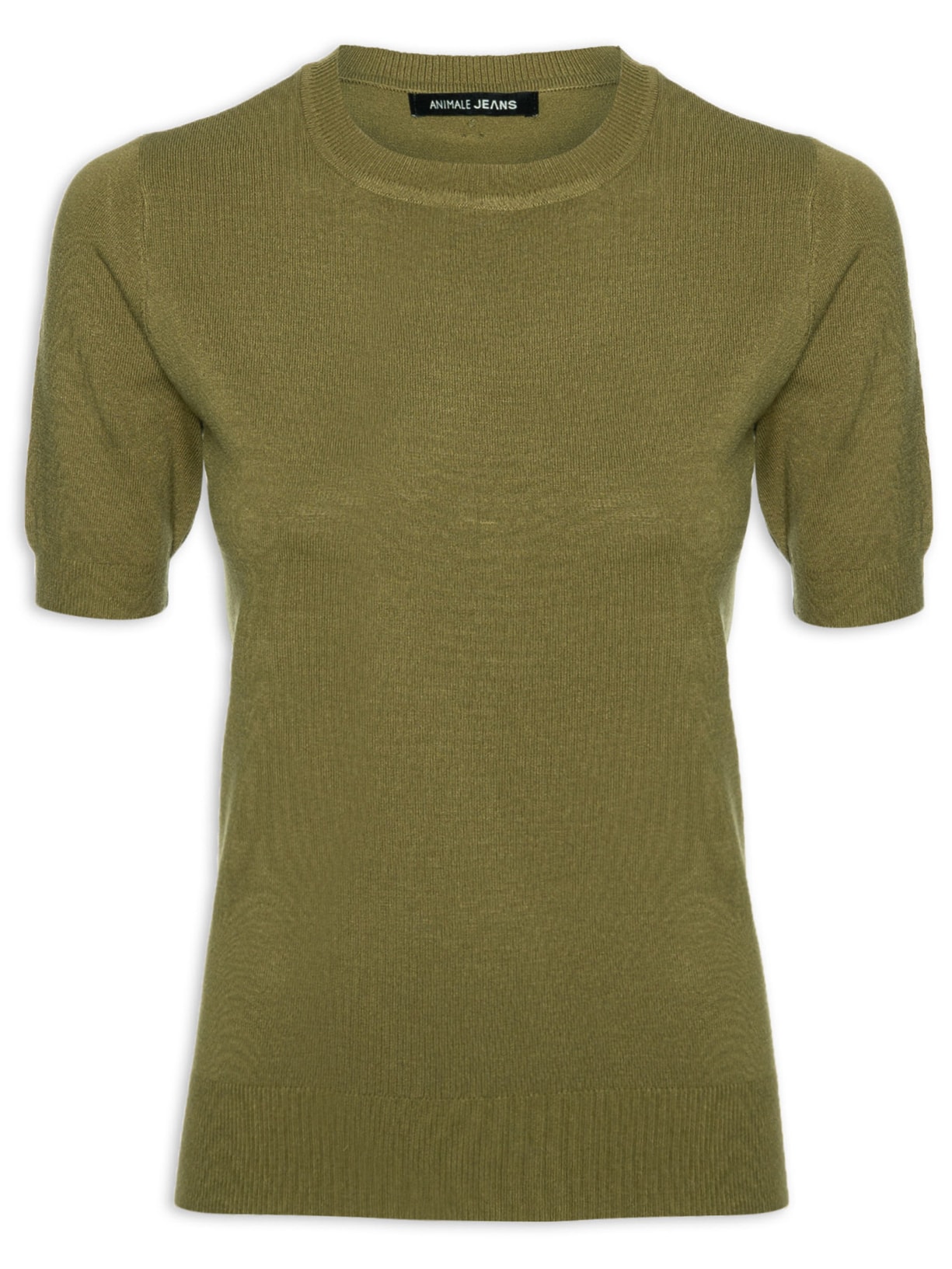 Blusa Feminina De Tricot Básica Decote Redondo - Verde