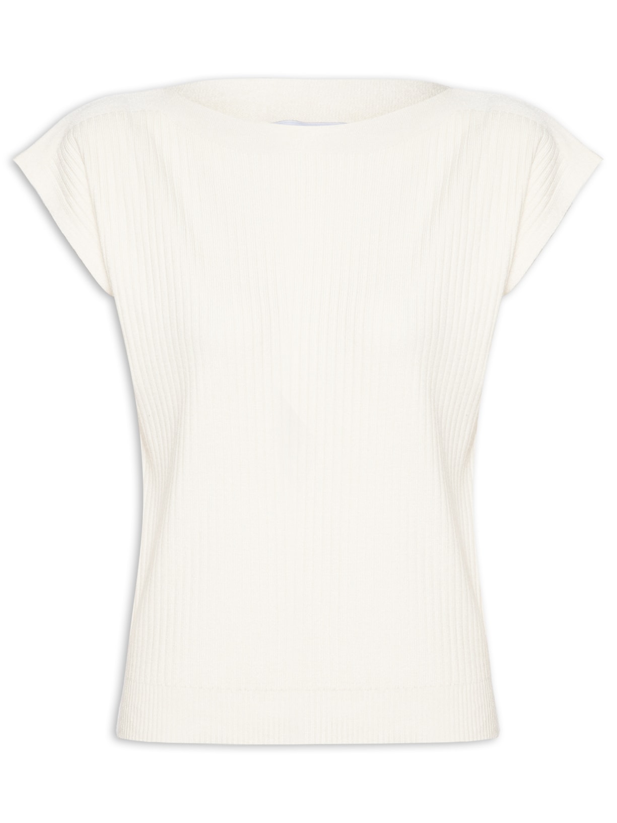 Blusa Feminina De Tricot Canelada - Bege