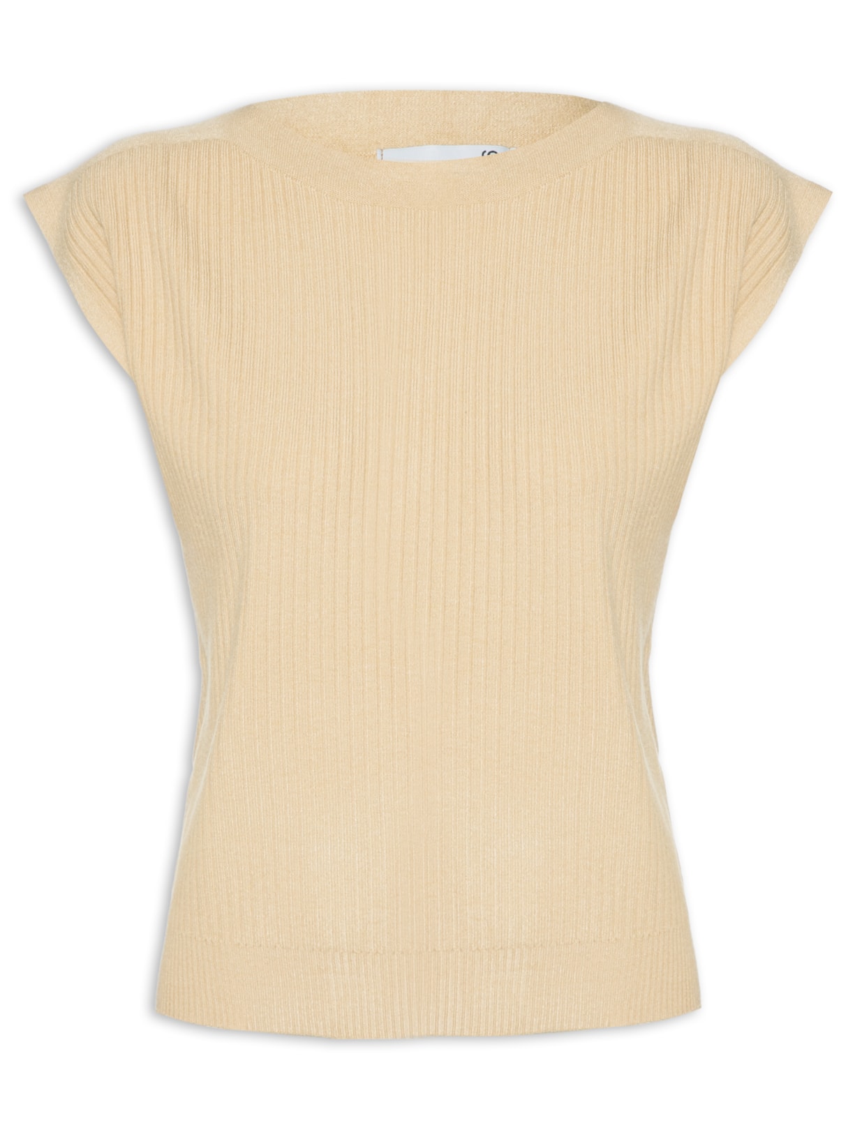 Blusa Feminina De Tricot Canelada - Bege
